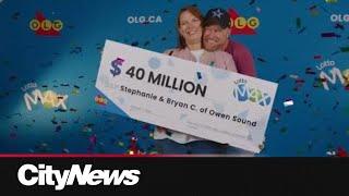 Owen Sound couple wins $40M OLG Lotto Max jackpot