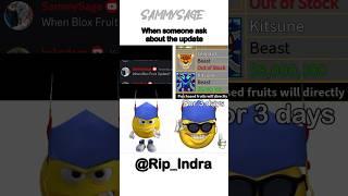 When You Ask About The Update BLOX FRUITS #bloxfruits #shorts