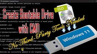 No Third-Party Tools Needed: Windows 11 Bootable USB Using CMD