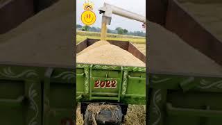 combine harvesting || my Frist video ।। driving ।। #shorts st student #tractor