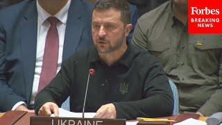 Ukrainian President Volodymyr Zelensky Addresses The United Nations Security Council