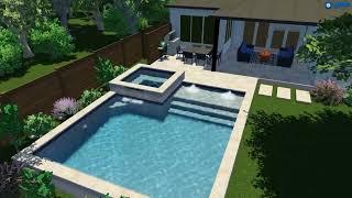 Enderle Pool II - Designed by Mike Livingston - Cody Pools