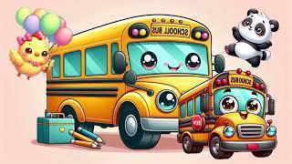 WHEELS ON THE BUS SONG POEM | SING ALONG CHILDREN SONG HAPPY | SUPER SIMPLE SONG | NURSERY RHYME