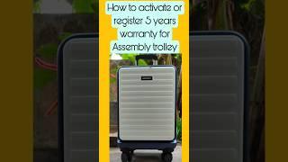 how to register warranty for Assembly trolley bag #luggage #shorts #warrnty