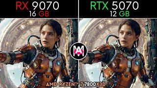 RX 9070 VS RTX 5070 TEST IN 12 GAMES - 1080P - 1440P -2160P