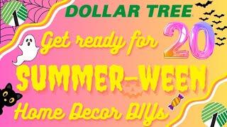 20 *Must Try* Dollar Tree Summerween Home Decor DIY Ideas •June-O-Ween  Code Orange Halloween Crafts