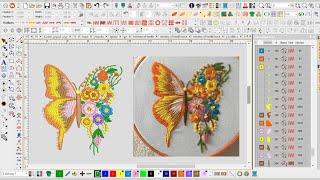 Butterfly  Embroidery Digitizing Tutorial WilcomStock