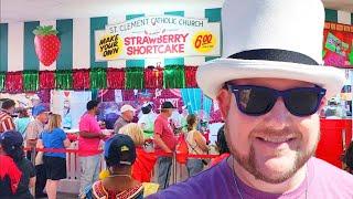 Florida STRAWBERRY FESTIVAL 2025! Crazy Theme Foods & Wild Rides!