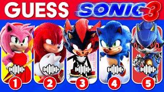 Guess The Sonic The Hedgehog 3 Characters by Voice #2  Sonic 3 Trailer 2 Movie Quiz | fastQuiz