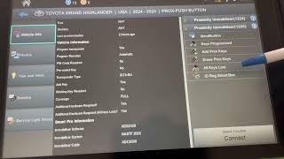 2024 Toyota Grand Highlander; bypass TIS to reset the IMMO via the ADC- 2021 cable!