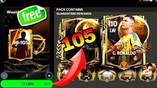 Black friday and Ballon d'or 105 LW Ronaldo pack opening in FC mobile 25 | Daily icons chronicle