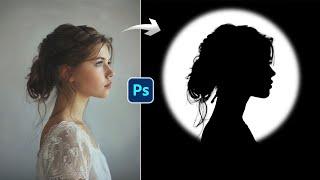 How to make circular white moon effect easily using photoshop 2024