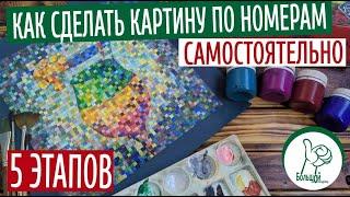 КАК СДЕЛАТЬ КАРТИНУ ПО НОМЕРАМ СВОИМИ РУКАМИ| ПО ФОТО| САМОСТОЯТЕЛЬНО