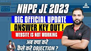 NHPC JE 2023 big official update | answer key | students bahut pareshan