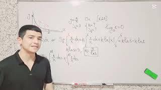 Matematika Milliy sertifikat / Integral orqali yuza aniqlash.  #milliysertifikat