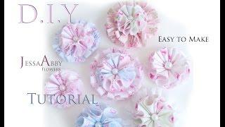 Quick & Easy JessaAbby Fabric Flower Tutorial!!!