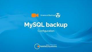 Set up a MySQL database backup