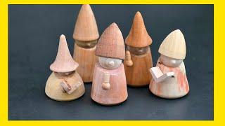 Whimsical WoodTurning Gnome Ornaments for Caroling Fun!