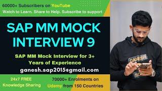 SAP MM Mock Interview 8 by Ganesh Padala |Self evaluation of SAP MM Knowledge | Popular SAP Videos