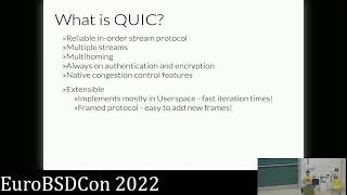 Making FreeBSD QUIC - Tom Jones - EuroBSDcon 2022