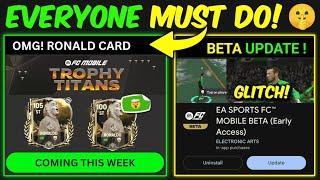 GLITCH! FREE RONALDO, TROPHY TITANS EVENT , FC MOBILE BETA | Mr. Believer