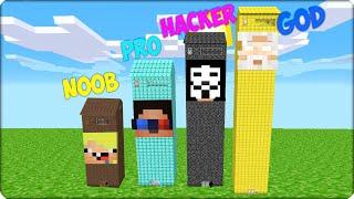 Minecraft SKYSCRAPER: NOOB vs PRO vs HACKER vs GOD