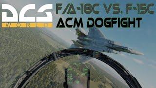 F/A-18 VS. F-15C PvE Insane ACM Dogfight (No Commentary) | DCS World