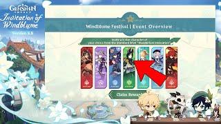 Windblume Festival RERUN CONFIRMED In Version 5.5!! FREE 5 STAR Character REWARD - Genshin Impact