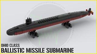 LEGO OHIO CLASS SSBN | Nuclear Ballistic Submarine - 1:300 Scale