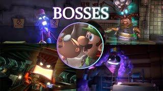 LUIGI´S MASION 3 TODOS LOS JEFES / ALL BOSSES [SPOILERS] ESCENAS CUTSCENES