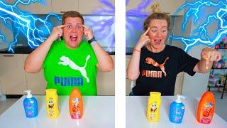ТЕЛЕПАТИЯ СЛАЙМ ЧЕЛЛЕНДЖ  Лизун ИЗ Случайных Ингредиентов / TWIN TELEPATHY SLIME CHALLENGE
