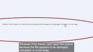 Windows Photo Viewer can't open this picture because the file appears to be damaged or corrupted