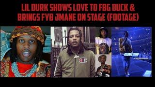 Lil Durk Shows Love To FBG Duck & Brings FYB Jmane On Stage (Footage)