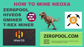 How to Mine Neoxa with HiveOS on ZergPool with GMiner and T Rex Miner