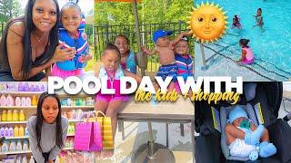 WEEKEND VLOG : Pool Day With The Kids + Shopping For My Newborn 