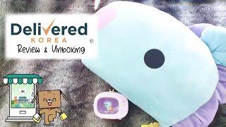 delivered korea review & unboxing | bt21 mang | baby face cushion & TV humidifier