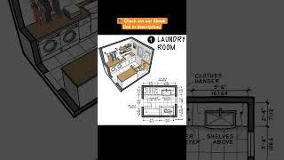 LAUNDRY ROOM DESIGN #shorts #civilengineering065 #viral