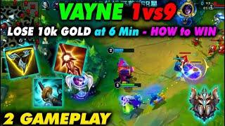 Vayne Wild Rift | Lose 10k Gold at 6 min - How to Carry with ADC | 2 Game Sovereign China server