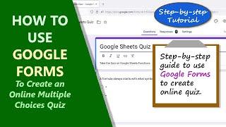 Google Forms | Create Multiple Choices Quiz | How To | Example | Spreadsheet | Tutorial | Guide