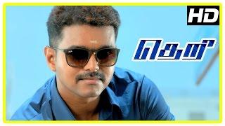 Theri movie | Vijay saves children from streets | Road Fight scene | Samantha | Boxer Dheena