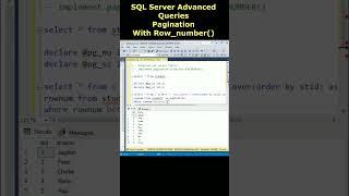row_number pagination paging advanced SQL Server tutorial #pagination