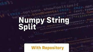 numpy string split