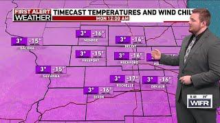 A few flurries and frigid temperatures expected to end the stateline’s weekend