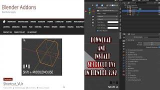 Download Shortcut UVr/Screen Cast in Blender 2.82