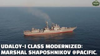 Modernized Udaloy-I class Destroyer: Marshal Shaposhnikov of the russian pacific fleet.