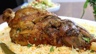 طبخ فخذ الخروف والرز بهذة الطريقة الفخمة بالفرن يجعلها روعة للعزايم! Cooking DELICIOUS Leg of Lamb