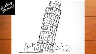 How to Draw The Leaning Tower of Pisa