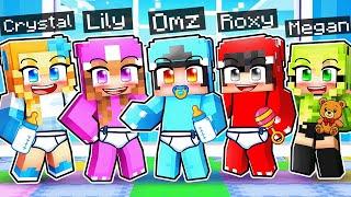 10 FRIENDS On One DAYCARE BLOCK in Minecraft!