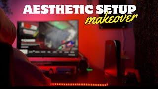 Asthetic Setup Makeover Vlog  || Cozy Gaming Vlog : NBA 2k25 on my ps5