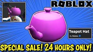 SPECIAL SALE! - Get This TEAPOT HAT on Roblox - 24 Hours ONLY!